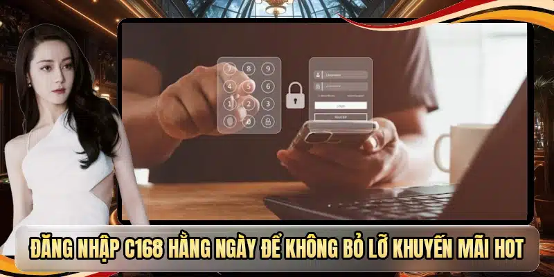 Đăng nhập C168 hằng ngày để không bỏ lỡ khuyến mãi hot